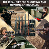 Semohop Gun Racks,Wooden Rifle Racks with Pistol Rack, Floor Standing Shotgun Rack Indoor, Gun Display Rack Rifle Storage Holder for Home or Garage Gun Storage - Holds up to 9 Long Guns and 8 Handguns Semohop