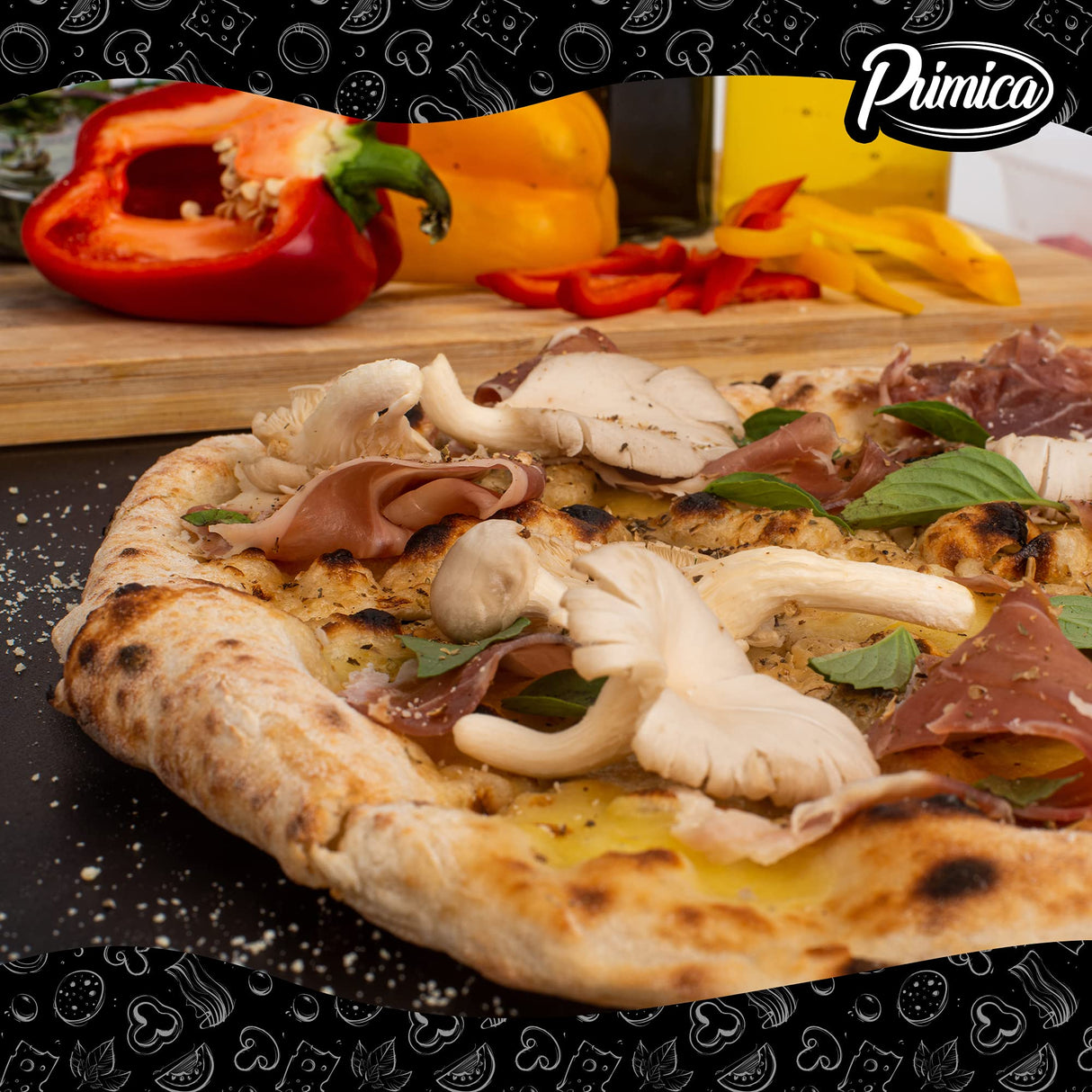 Primica Pizza Steel XL for Oven & Grill,16"x13.4", The Ultimate Crust Game Changer, Perfect for Oven Baked Pizza with higher Conductivity, Premium Baking Alternative to Pan and Stone Primica