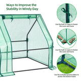 Ohuhu Portable Mini Greenhouse, 71"x36"x36" Greenhouses for Outdoors with Dual Large Zipper Doors & Ground Stakes, Waterproof & UV Protected Plastic Green House for Outside Garden Patio Backyard Ohuhu