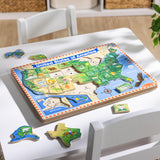 Melissa & Doug USA Map Sound Puzzle - Wooden Puzzle With Sound Effects (40 pcs), Multicolor - States And Capitals Map Puzzle, Educational Toy, Geography For Kids Ages 5+ Melissa & Doug