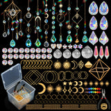 HYBEADS DIY Suncatchers, 400 pcs Sun Catchers Making Supplies Kit Art and Crafts for Adults Prism Hanging Decorative Suncatcher with Crystals Rainbow Maker for Indoor Windows Office Home Decor HYBEADS