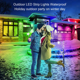AILBTON 100ft Outdoor LED Strip Lights Waterproof,IP68 Outside Led Light Strips Waterproof with Bluetooth App Remote Control,Music Sync RGB Exterior Led Rope Lights,for Balcony,Deck,Roof,Garden,Pool AILBTON