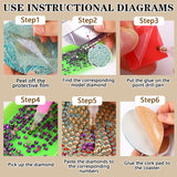 Birds Diamond Art Coasters Kit for Adults, 8 Pcs Diamond Painting Coasters Kit with Holder, DIY Non Slip Art Supplies 4x4in Axquilon