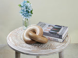 Eximious India 2 Knot Coffee Table Decor Home Decor Console Table Decor Items Book Shelf Decor Accents Living Room Wood Knot Decor Chain Link Decor (Natural Wood) Eximious India