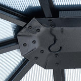 EDWINENE 12 x 16FT Outdoor Hardtop Gazebo,Heavy Duty Double Roof Gazebo,Patio Canopies & Pergolas with Nettings and Curtains,Outside Canopy Tent for Lawn,Garden,Backyard and Deck (Grey) EDWINENE