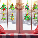 Winlyn 24 Sets Christmas Tree Ornaments Decorations Art Sets DIY Christmas Craft Kits Pine Tree Snowman Snowflake Penguin Foam Stickers Arts and Crafts for Kids Party Favors Home Classroom Activities Winlyn