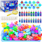Joyfresh Magic Gel Water Pets Water Elf Toy Kit Squishy Maker with 20 Colors Gel, DIY Fairy Craft for Kids Ages 4-8, Squishy Making Kit Creative STEM Gift with with 20 Magic and 16 Shape Molds Joyfresh