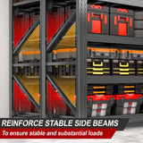 5000LBS Storage Shelves, 4 Tier Adjustable Industrial Garage Shelving, Heavy Duty 63" W x 24" D x 63" H Metal Shelving Unit, Utility Rack Shelf for Storage, Warehouse, Pantry, Workshop Abesthink