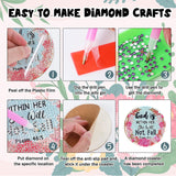 Sitsink Christian Diamond Painting Coasters - 8 Pcs Christian Bible Verse Diamond Art Coasters Kit, DIY Diamond Dot Coasters Kits for Adults, Bible Verse Diamond Painting Coasters Kits with Holders Sitsink