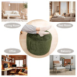 Ottoman Foot Rest Stuffed Round Boho Floor Poof Seating Armchair Foot Stool Floor Cushion Bean Bag Pouf Ottoman 18x18x14 Inch Forest Poofieotto