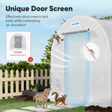 Quictent Portable Greenhouse for Outdoors, 12x7x7FT Large Walk-in Tunnel Green House for Outside, Heavy Duty Steel Frame Reinforced Cover with Screen Mesh Door Vent, Garden Plant Hot House, White Quictent