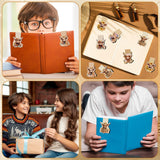 Wxiben Highland Cow Magnetic Bookmark - 12 Pcs Funny Animal Bookmarks Magnetic Floral Book Mark Magnets Cute Cow Magnets Bookmark Page Clip Gift for Book Lovers Students Teacher Reading Book Marks Wxiben