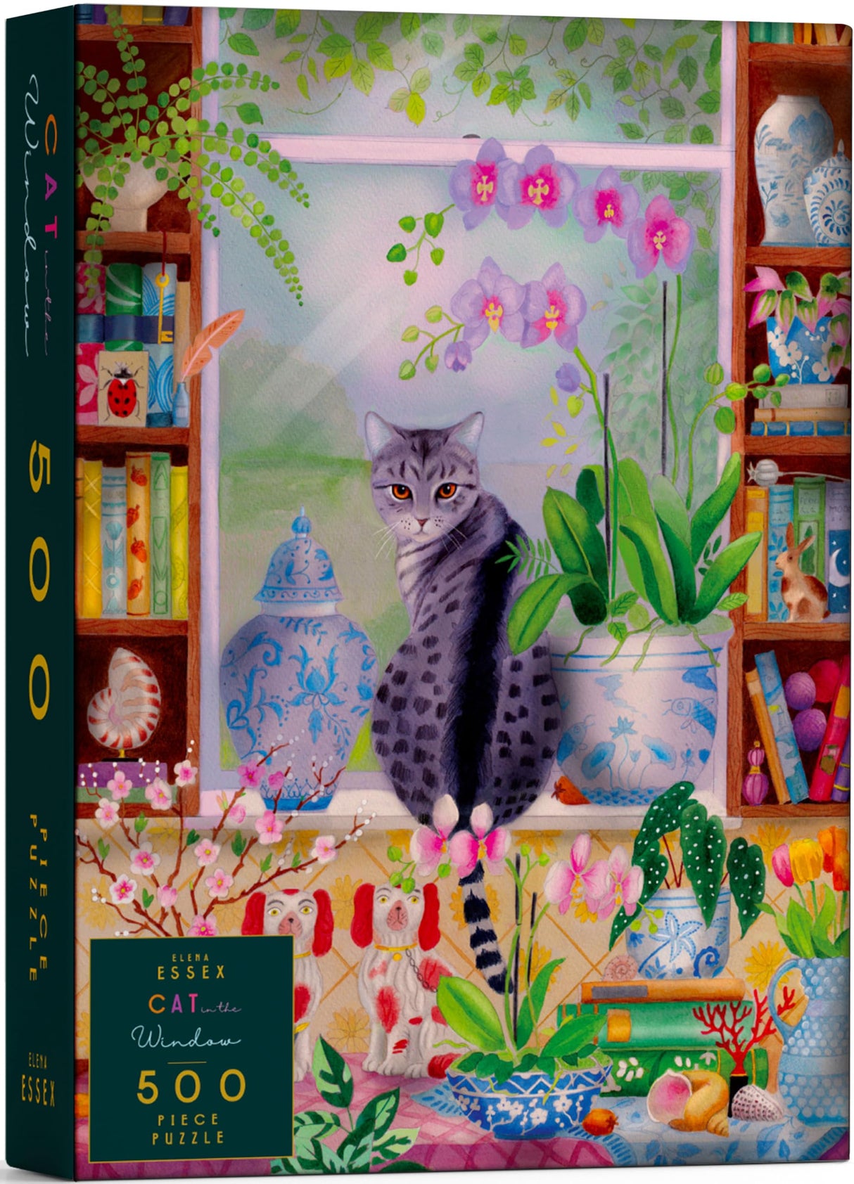 Elena Essex Puzzles for Adults 500 - Cat in The Window | 500 Piece Puzzles for Adults | Jigsaw Puzzles 500 Pieces | Cat Puzzle | Puzzles Size 18x24inches Elena Essex