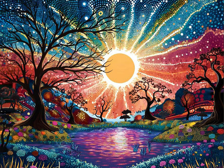 ARPADAMO Tree of Life Diamond Art Kits for Adults,5D sun Diamond Painting DIY landscape Diamond Art Diamond Painting Kits for Adult,Round Full Drill Diamonds, Diamond Art Kits for Home Decor-12x16inch ARPADAMO