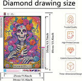 BYGFHLYW 5D Flower Diamond Art Kits for Adults, Skull Diamond Painting for Adults Beginner, DIY Full Drill Diamond Dot Gem Painting for Home Wall Decor 12x16inch BYGFHLYW