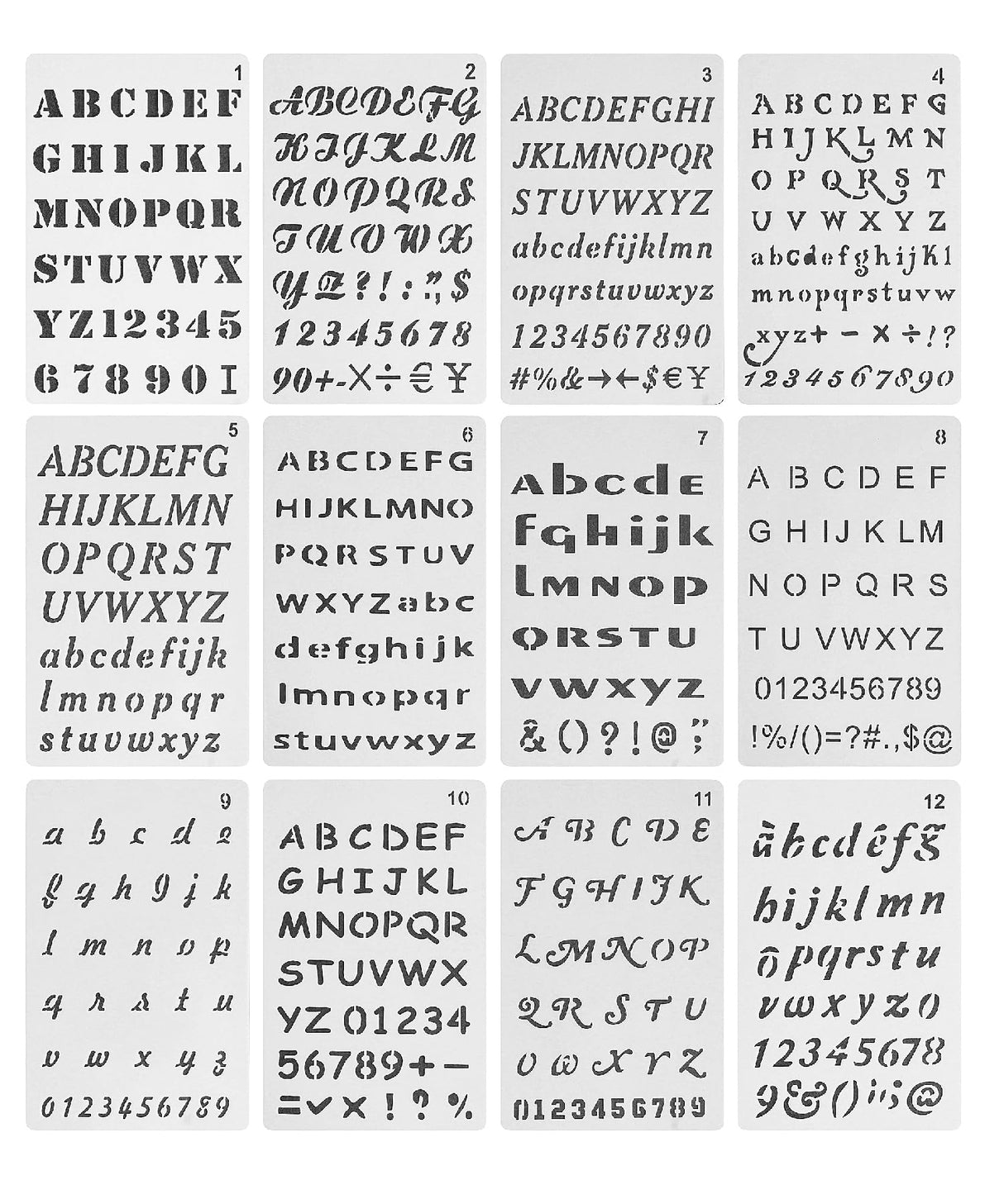 Mr. Pen- Letter Stencils, 12 Pack, 4 x 7 Inch, Alphabet Stencils Letters and Numbers, Letter Stencil, Lettering Alphabet Stencil Mr. Pen