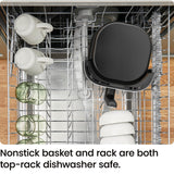 Chefman Air Fryer – 4 QT Compact Airfryer for Quick & Easy Meals, Features Hi-Fry Technology for Extra Crisp, Easy-View Window, Touch Controls with 4 Presets, Nonstick & Dishwasher Safe Basket - Grey Chefman