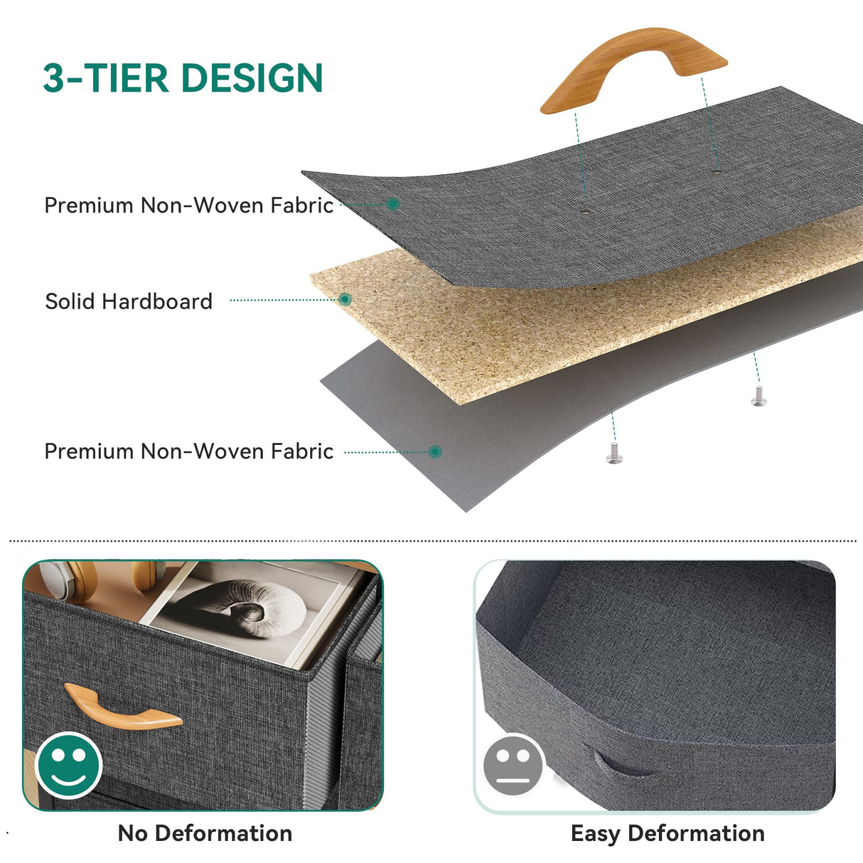 YITAHOME 10 Drawers Dresser, Fabric Dresser, Fabric Storage Tower, Organizer Unit for Bedroom, Living Room, Hallway, Closets YITAHOME