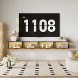 Floating Nightstand Set of 2, 2-Tier Floating Shelves Wall Mounted,Floating Bedside Table Wall Shelf,Display Wall Shelves for Bedroom,Living Room, Bathroom, Kitchen,Rustic Brown YUJSBHJAN