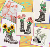 Sketching Drawing Art Pencil Kit-50 Piece Set with 24 Color Pencils for Adult Kid Coloring Books, 14 Graphite 3 Charcoal Erasers Etc., Artist Supplies Ideal for Adult, Kid,Student, Beginner Heshengping