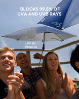 Versa-Brella UPF 50+ Personal Sun Shade - Portable Umbrella for Sports & Outdoors - Secure Clamp, 360-Degree Swivel Adjustable Position for Maximum Sun Protection - Compact with Carry Case Sport-Brella