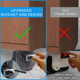 Leveling Casters with Ratchet Handle, Swivel Retractable Plate Caster Wheels for Workbench, Heavy Duty Industrial Casters with Nylon Wheels & Leveling Feet for Machine (Black, TD60F-2200lbs) HOPES