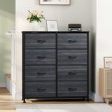 YITAHOME Dresser with 8 Drawers - Fabric Storage Tower, Organizer Unit for Bedroom, Hallway, Closets - Sturdy Steel Frame, Wooden Top & Easy Pull Fabric Bins YITAHOME