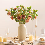 Ceramic Flower Vase, 12.5" Large Rustic Farmhouse Vases Home Decor Tall Pottery Decorative Pampas Vase for Table Living Room Entryway Mantel Bookshelf Bedroom Bathroom Kitchen-White ooit