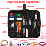 Thrilez Wire Wrapping For Jewelry Making, Repair and Beading Supplies Kit with Craft Ring Wire, Tools, Pliers and Jewelry Findings Thrilez