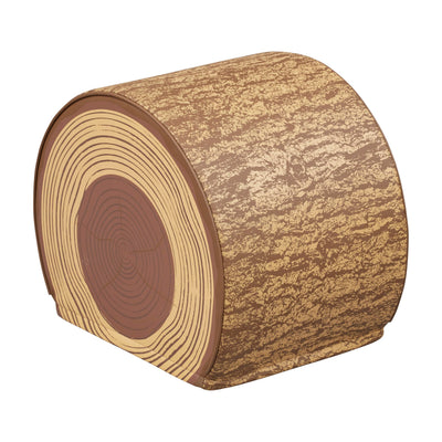 ECR4Kids SoftZone Tree Log Quarter Seat, 14in Kids Bench, 14 inches, Chocolate