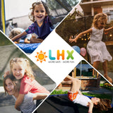 LHX 16FT Tranpoline for Adults and Kids, 1500LBS Tranpoline with Enclosure Net, Basketball Hoop and Ball, Outdoor Tranpoline with Light, Sprinkler, Ladder, Stakes Anchors - ASTM Approval LHX