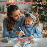 MOGTAA Christmas Diamond Art Hanging Kits for Adults Kids, Christmas Train Diamond Art Suncatchers, 5D Special Shape Diamond Painting Window Pendant Kit for Home Garden Wall Decor MOGTAA