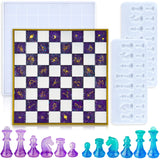 NiArt Chess Piece Silicone Molds Kit for Resin Casting 11"x11" Board & Pieces Set 3D Art DIY Crafts Making Epoxy UV Glossy Tray Agate Coaster Home Decor Office Ornament Jewelry Candle Cake Candy Soap NiArt
