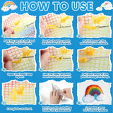 Rainbow Latch Hook Kit Rainbow Pillow DIY Craft Kit for Kids Making Your Own DIY Pillow Yarn Craft Kit for Girls Pattern Paint Cross Sewing Sofa Cushion Plush Gift for Kids Justforjoyful