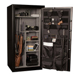 Tracker Safe Gun Safe with Mechanical Lock, 1 Hr Fire Rating, 24x30x59, 22 Gun Cap., Black Tracker Safe