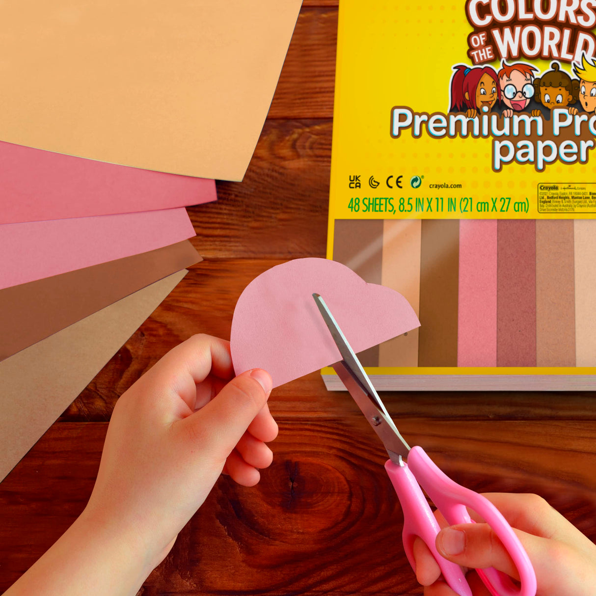 Crayola Construction Paper in Colors of The World, 8.5” x 11”, 24 Colors, Craft Supplies, 48 Sheets Crayola