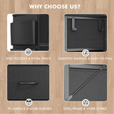 Lulive Dresser for Bedroom with 12 Drawers, Tall Dresser Chest of Drawers with Side Pockets and Hooks, Fabric Dresser Storage Tower for Closet, Hallway, Living Room (Black) Lulive