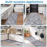 StepRite Runner Rug 2 x 6 ft, Washable Rugs, Hallway Runner Rugs, Kitchen Runner Rug Non Slip, Soft Runner with Rubber Backing for Kitchen, Hallway, Laundry, Bedroom, Living Room(Grey) StepRite