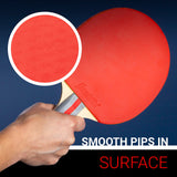 Franklin Sports Ping Pong Paddle - Performance Table Tennis Racket - Wooden Pro Style Paddle with Rubber Surface - Red + Gray Franklin Sports