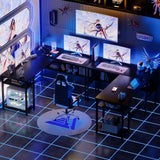 Unikito Reversible L Shaped Desk with Magic Power Outlets and USB Charging Ports, Sturdy Corner Computer Desk with Storage Shelves, Gaming Table Home Office Desk, Easy to Assemble, Black Unikito