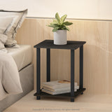 Furinno Simplistic Set of 2 End Table, Espresso/Black Furinno