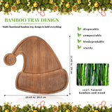 Maxcheck Christmas Wood Serving Tray Santa Hat Shaped Wooden Platter Rustic Farmhouse 11.42 x 10.43 Inches Food Dish Plate Table Serving Platter for Christmas Charcuterie Cheese Food Fruit Maxcheck