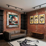 5D Diamond Art Kits for Adults Beginners, Wolf DIY Full Round Drill Diamond Painting Kits,Lake Forest Paint by Diamonds Dots Gem Art Easy,Home Wall Decor 14X14 Inch Acelii