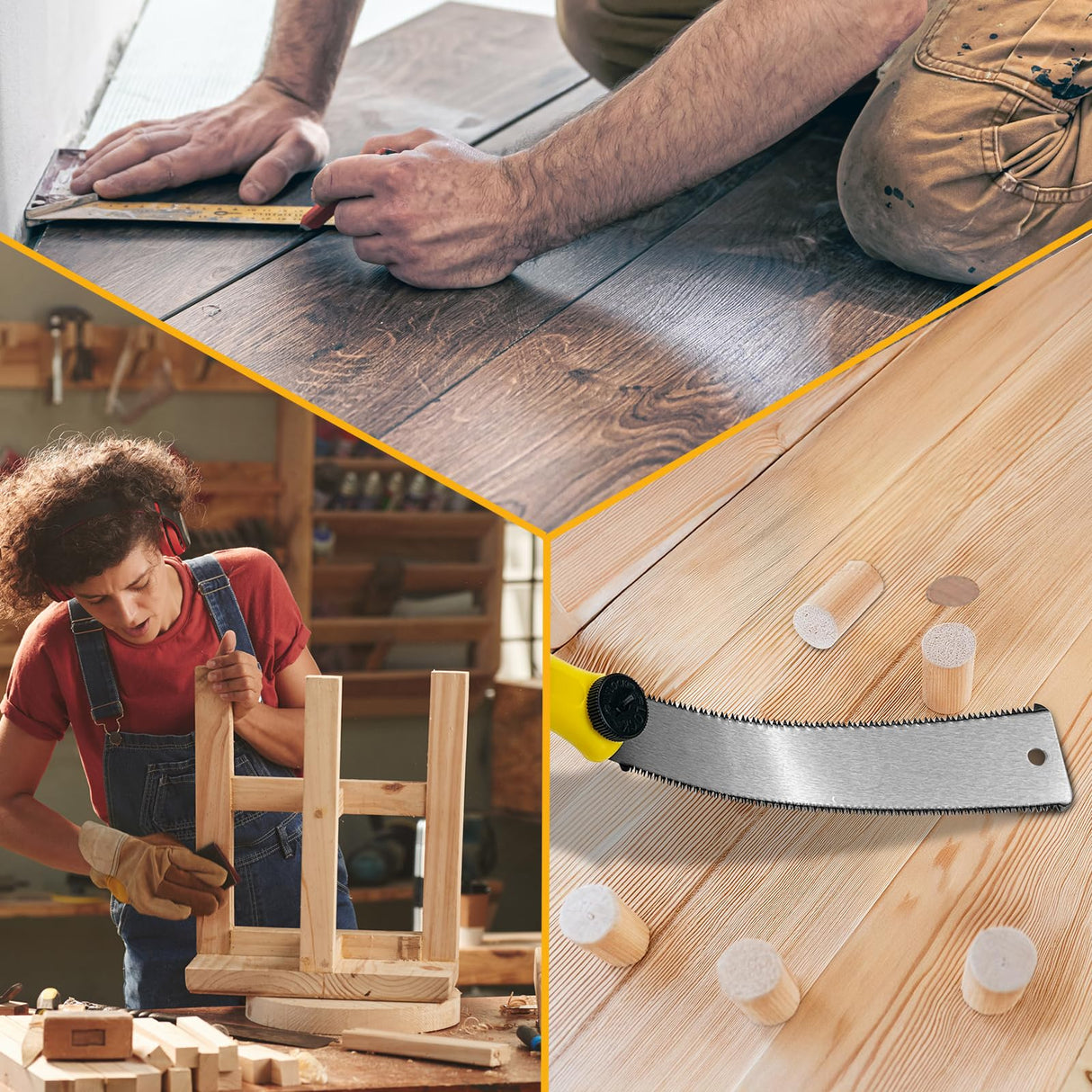 Konvixon 4-Piece Miter Box and Saw Set, 12-Inch Mitre Box with 3 Mitre Saws for Precise Miter and Bevel Cuts, Miter Box with Saw Included for Woodworking, Crafting and Carpentry Konvixon