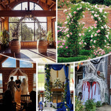 Zhisheng Garden Arbors,7.9Ft Metal Garden Arbors Green Wedding Arch for Climbing Plant Outdoor Wedding Christmas Party Decoration,240CM GZYF