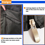 Dalema Waterproof Shelf Cover,600D Heavy Duty Dustproof Storage Wire Rack Covers,Outdoor Shelving Covers for Wire Shelves with Zipper 48''x18''x72'',Black,Cover Only Dalema