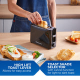 Elite Gourmet ECT118B Cool Touch Single Slice Toaster, 6 Toasting Levels & Wide Slot for Bagels, Waffles, Specialty Breads, Pastry, Snacks, Black Elite Gourmet