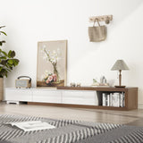 Hlivelood Extendable TV Stand, Modern Entertainment Center for Up to 120 Inch TV, Wood Reversible TV Media Console with 3 Drawers for Living Room Bedroom, 82-110" Hlivelood