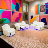 FUOROLA Max Power Recliner Living Room Set with LED for Living Room, Dormitory, Guest House, Playroom, Airbnb,Apartment FUOROLA