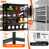 Howzone 72" H Garage Shelving 2000LBS Heavy Duty Storage Shelves Adjustable 5 Tier Metal Shelves for Storage Garage Industrial Shelving Utility Racks,16" D x35.5 Wx72 H,Black Howzone